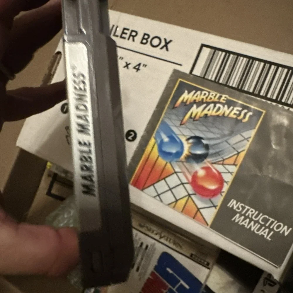 Marble Madness Nintendo Original NES Game Authentic Cartridge w/ Manual & Sleeve